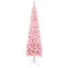 VIDAXL Weihnachtsbaum Schlank Mit LEDs Rosa 120 Cm
