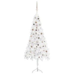 VIDAXL Künstlicher Eck-Weihnachtsbaum LEDs & Kugeln Weiß 150 Cm PVC -VIDAXL Store 01f34c47 8fec 40d0 aa43 d1b6db61e07d 2