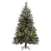 VIDAXL Künstlicher Weihnachtsbaum Mit Schnee Und LEDs 120 Cm PVC & PE