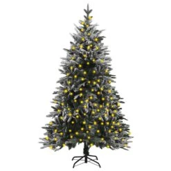 VIDAXL Künstlicher Weihnachtsbaum Mit Schnee Und LEDs 150 Cm PVC & PE -VIDAXL Store 02fc6b01 8cbb 4cbd a47a 3e468eafebea