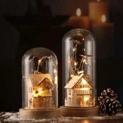 LED Deko In Glaskuppel Beleuchtet Weihnachtsmann Weihnachtsdeko H: 20cm Natur -VIDAXL Store 03d9d65a c203 415b 9437 c985a2ad01af