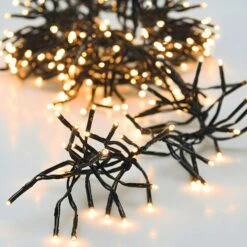 LED Cluster-Lichterkette 576 LED-Lichter / 4m / Warmweiße LEDs / In- & Outdoor