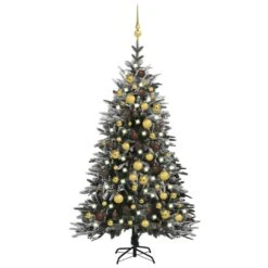 VIDAXL Künstlicher Weihnachtsbaum LEDs & Kugeln Beschneit 210cm PVC PE -VIDAXL Store 082b799f 26bd 4766 95c5 7a9298ad1cd7 2