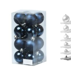 Christbaumkugel Weihnachtskugel Bruchfest D: 4cm Glänzend Matt Dunkelblau 16St. -VIDAXL Store 08494b53 ab48 4bf2 a4ac 4a126c3ac806
