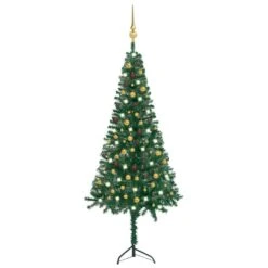 VIDAXL Künstlicher Eck-Weihnachtsbaum LEDs & Kugeln Grün 240 Cm PVC 9 VIDAXL Künstlicher Eck-Weihnachtsbaum LEDs & Kugeln Grün 240 Cm PVC -VIDAXL Store 087beed1 2995 41c8 b6a7 fcf2257f395a 2