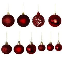 50er Weihnachtskugel-Set Santa Ø3/4/6cm Kunststoff -VIDAXL Store 0932bd83 f05b 4faf 903f ff4727a02623