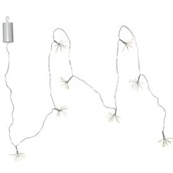 LED Lichterkette Blume 96 Tautropfen LED 8 Blüten Batterie L: 2,1m Timer Außen