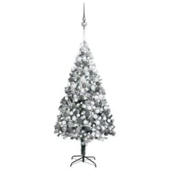 VIDAXL Künstlicher Weihnachtsbaum LEDs & Kugeln Beschneit 120cm PVC PE -VIDAXL Store 0c18485a 9338 44e8 8758 0167bae33eaf
