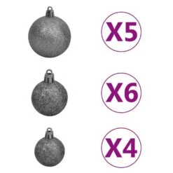 VIDAXL Künstlicher Weihnachtsbaum Schnee LEDs & Kugeln 150 Cm PVC & PE -VIDAXL Store 0c1c861d 6621 4274 b49d 0dbfdb194c3a