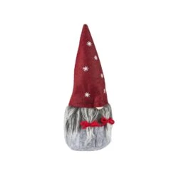 Wichtel ALVA Zöpfe Dekofigur Graue Biegbare Mütze Rote Sterne Weihnachtsfigur 1m -VIDAXL Store 0d55ca27 8b73 468d 8111 9df56a82486b 1