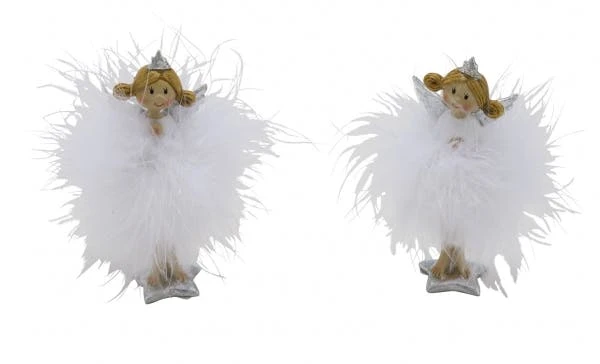 NEU Engel Mit Herz, Stehend, Grau / Silber / Glitzer, 18,5 X 10 Cm, "Germany", Handgefertigt 7 NEU Engel Mit Herz, Stehend, Grau / Silber / Glitzer, 18,5 X 10 Cm, "Germany", Handgefertigt – Bild 7