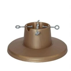 Christbaumständer Weihnachtsbaumständer Baumöhe Bis 2,1m Wassertank 1,6l Gold