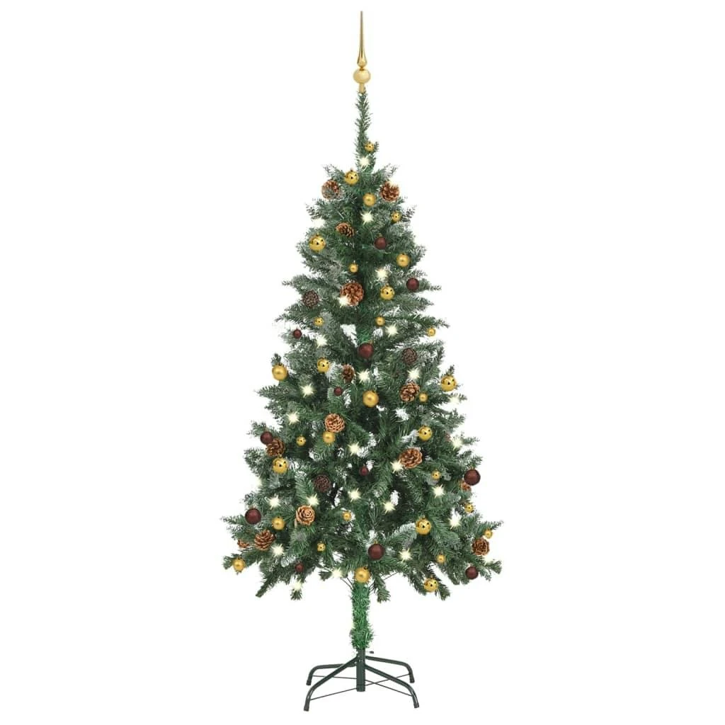 VIDAXL Künstlicher Weihnachtsbaum Mit LEDs & Kugeln 150 Cm