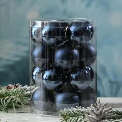 Christbaumkugel Weihnachtskugel Glas D: 6cm Glänzend Matt Dunkelblau 20er Set -VIDAXL Store 0f84e9ed c314 4ad8 94de 034b806b2074