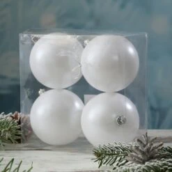 Christbaumkugel Weihnachtskugel Bruchfest Glänzend Matt Weiß D: 10cm 4St. 12 Christbaumkugel Weihnachtskugel Bruchfest Glänzend Matt Weiß D: 10cm 4St. -VIDAXL Store 126ef172 b5ae 45a4 92d1 ddd7054de64f