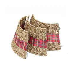 Weihnachtsbaumring Korb Seegras Rund Verkleidung Baumständer D: 57cm Natur Rot -VIDAXL Store 1317d615 b749 400e 8c15 4f57463ddacf