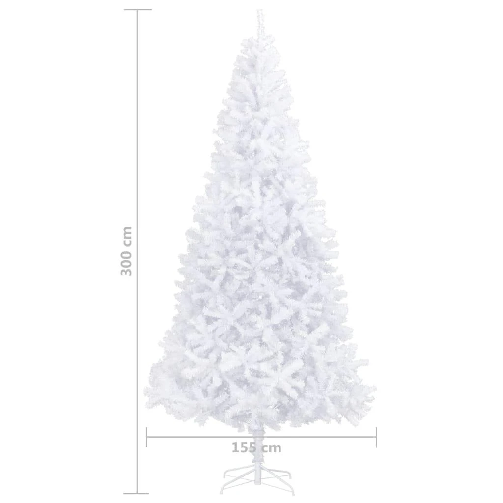 VIDAXL Künstlicher Weihnachtsbaum Mit LEDs 300 Cm Weiß 6 VIDAXL Künstlicher Weihnachtsbaum Mit LEDs 300 Cm Weiß – Bild 6