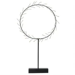 LED Kranz Draht Stehend Tischkranz Leuchtkranz Dekokranz 50LED H: 43cm Batterie
