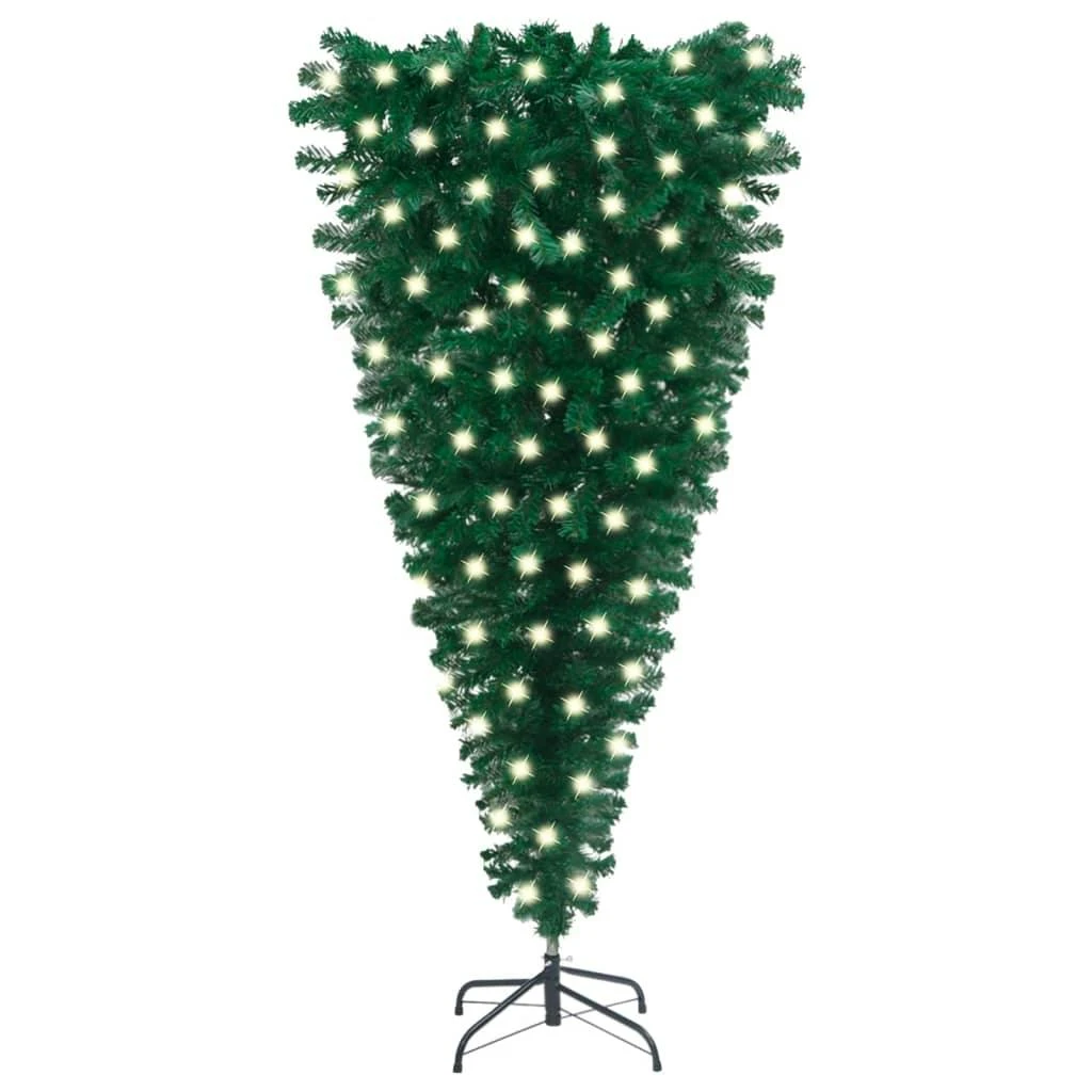 VIDAXL Künstlicher Weihnachtsbaum Kopfüber Mit LEDs Grün 180 Cm 2 VIDAXL Künstlicher Weihnachtsbaum Kopfüber Mit LEDs Grün 180 Cm – Bild 2