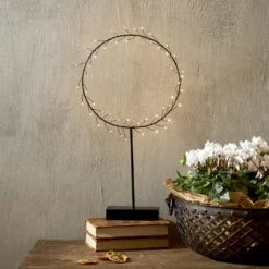 LED Kranz Draht Stehend Tischkranz Leuchtkranz Dekokranz 50LED H: 43cm Batterie -VIDAXL Store 196f11e8 d24c 4a42 baed 1f963c3dab2d