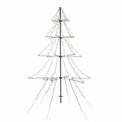 LED Leuchtbaum Weihnachtsbaum Dimmbar H: 3m Timer Aufklappbar Außen Vorgarten