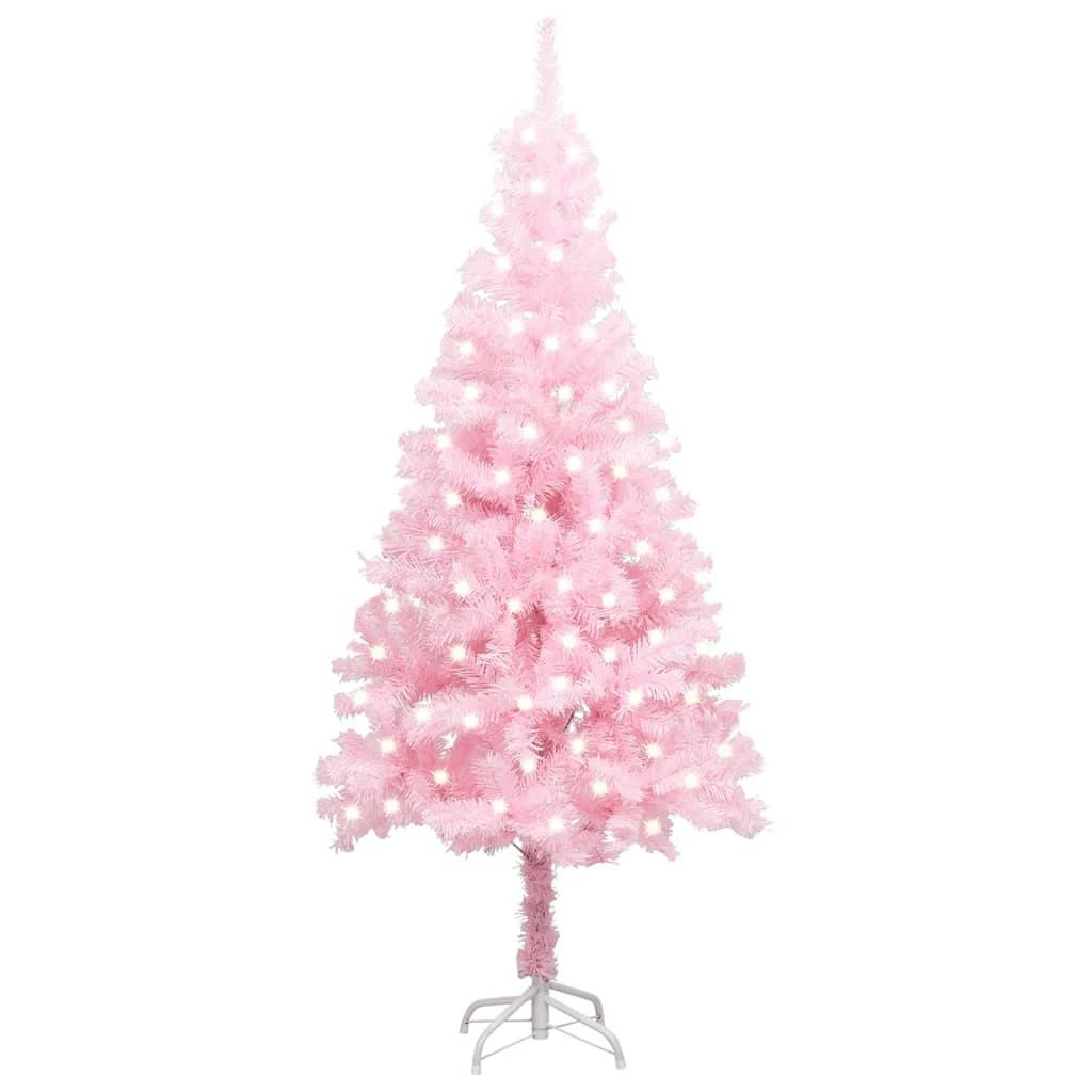 VIDAXL Weihnachtsbaum Schlank Mit LEDs Rosa 120 Cm 6 VIDAXL Weihnachtsbaum Schlank Mit LEDs Rosa 120 Cm – Bild 6