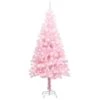 VIDAXL Künstlicher Weihnachtsbaum Mit LEDs & Ständer Rosa 120 Cm PVC