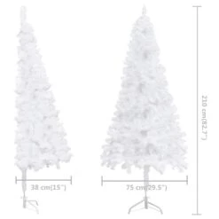 VIDAXL Künstlicher Eck-Weihnachtsbaum Mit LEDs Weiß 210 Cm PVC -VIDAXL Store 1f37b4b1 3cbd 4ef5 bf5f 2b6cad764120