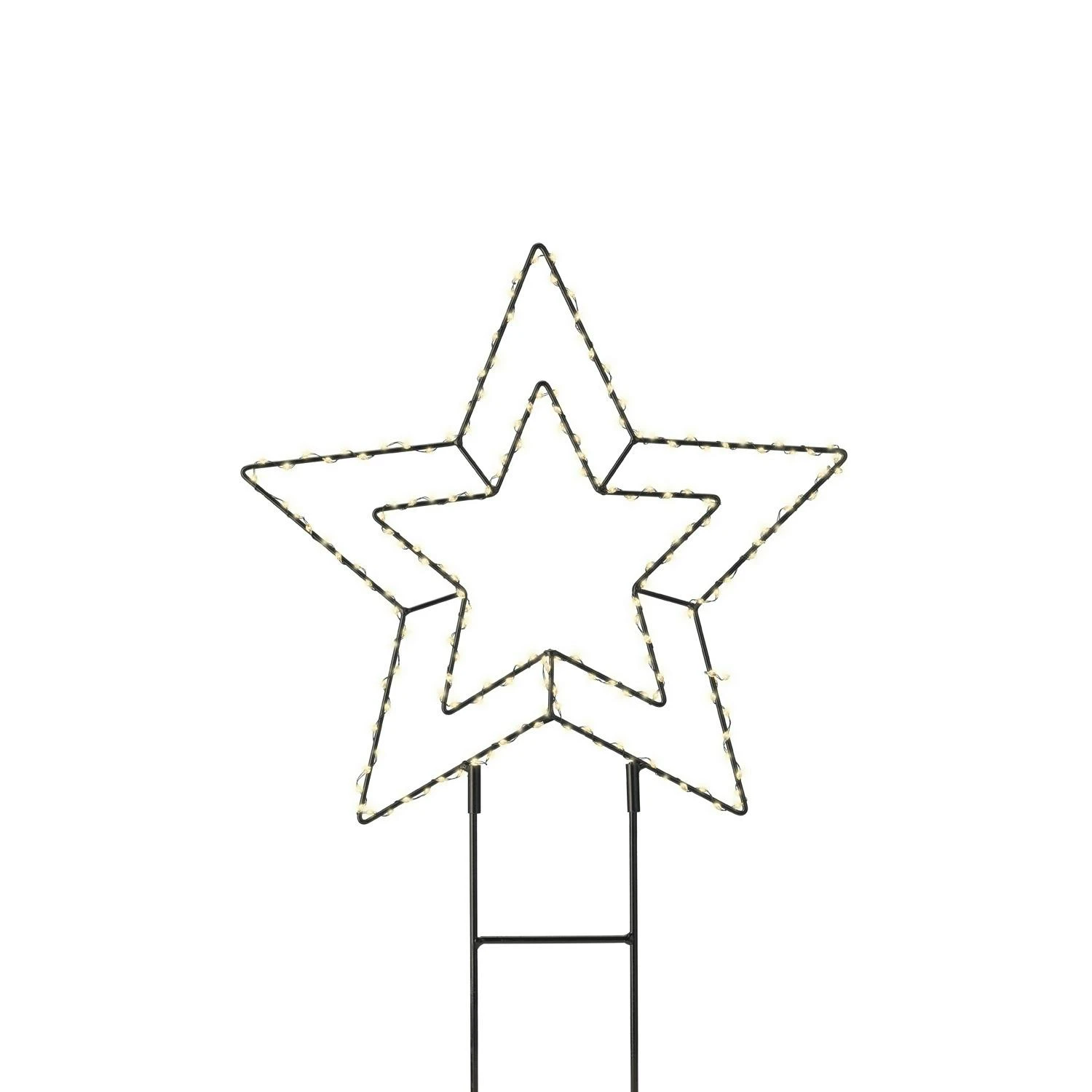 LED Gartenstecker Stern Silhouette 275LED H: 58cm Weihnachtsdeko Gartendeko 4 LED Gartenstecker Stern Silhouette 275LED H: 58cm Weihnachtsdeko Gartendeko – Bild 4