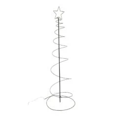 LED Lichterbaum Mit Stern Spiral Weihnachtsbaum 1,3m 180 LED Für Außen Garten