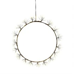 LED Lichtkranz Deko Fenster Türkranz Beleuchtet Kranz D: 35cm Schwarz Für Außen