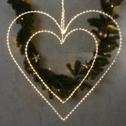 LED Herz Metallherz Mit Drahtlichterkette 155LED Leuchtherz Hängend D: 58cm -VIDAXL Store 21cf5676 170c 409b b2de 8f674ade8040