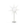 Papierstern Sternenmuster Weihnachtsstern Stehend H: 45cm E14 Fassung Kabel Weiß