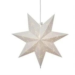 Papierstern Classic Leuchtstern Weihnachtsstern Faltstern 45cm Mit Kabel Weiß