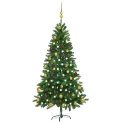 VIDAXL Künstlicher Weihnachtsbaum Mit LEDs & Kugeln Weiß 150 Cm -VIDAXL Store 287655f5 7081 4e31 9beb 8662a9c1c428