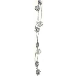 LED Lichterkette Schneeflocken Eisblume 40 LED 1,95m Silberdraht Weihnachtsdeko