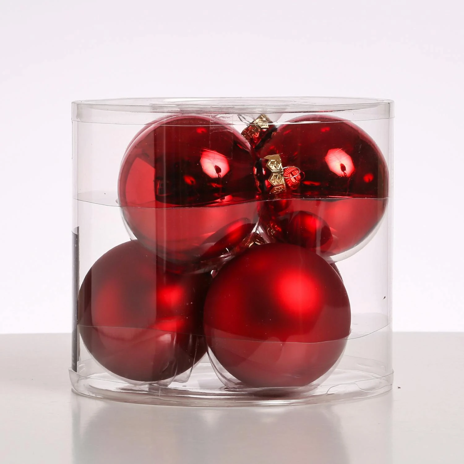 Christbaumkugel Weihnachtskugel Glas D: 8cm Glänzend Matt Braun 6er Set 5 Christbaumkugel Weihnachtskugel Glas D: 8cm Glänzend Matt Braun 6er Set – Bild 5