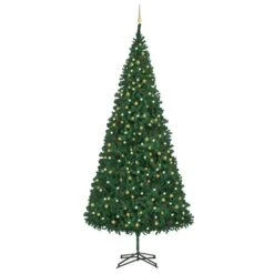 VIDAXL Künstlicher Weihnachtsbaum Mit LEDs & Kugeln 500 Cm Grün