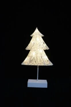Tarrington House Weihnachtsbaum Auf Fuß, Kunststoff/ PVC/ Kupfer, 20 X 6 X 40 Cm, 10 LEDs, 0.9 W, Warmweiß
