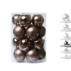 Christbaumkugel Weihnachtskugel Glas D: 6cm Glänzend Matt Braun 20er Set -VIDAXL Store 325934eb d9e9 48de 9c01 6e6963c321b0