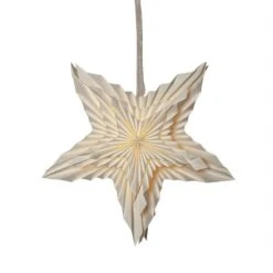 Papierstern Weihnachtsstern Faltstern D: 50cm Dekostern Fensterschmuck Weiß Gold -VIDAXL Store 32d99953 047c 47a4 bbaa 2aac1092a6b5 3