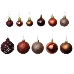 100er Weihnachtskugel-Set Heaven Ø3/4/6cm Kunststoff