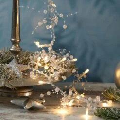 LED Lichterkette Perlen 20 Warmweiße LED L: 0,95m Dekoration Weiße Perlen -VIDAXL Store 33c90a19 8758 4157 a3f9 c784b00fd907