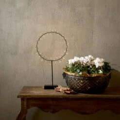 LED Kranz Draht Stehend Tischkranz Leuchtkranz Dekokranz 50LED H: 43cm Batterie -VIDAXL Store 33e32212 4781 4c22 8898 d7e93011ff14