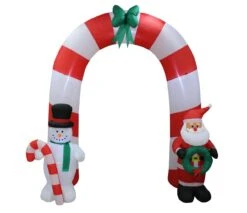 Türbogen Santa Und Schneemann 240 Cm Selbstaufblasend