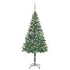 VIDAXL Künstlicher Weihnachtsbaum Mit LEDs Kugeln & Zapfen 180 Cm