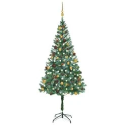 VIDAXL Künstlicher Weihnachtsbaum Mit LEDs, Kugeln & Zapfen 180 Cm -VIDAXL Store 34ac4cd9 666a 49af 87a2 406ed975b3eb