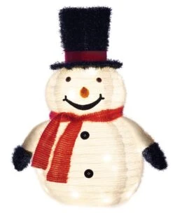 Tarrington House Schneemann, Dacron/Metall, 35 X 35 X 71 Cm, 60 LED