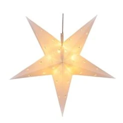 LED Weihnachtsstern Leuchtstern Adventsstern Dekostern Stern Fensterdekoration Weiß