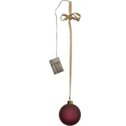 LED Weihnachtskugel Christbaumkugel Beleuchtete Glaskugel Timer Deko Rot 10cm
